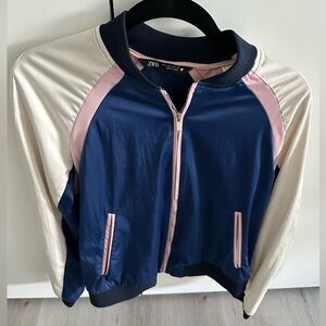 Zara satin bomber jacket